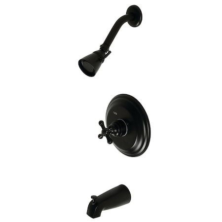 Restoration Tub and Shower Faucet, Matte Black, Wall Mount KB3630AX